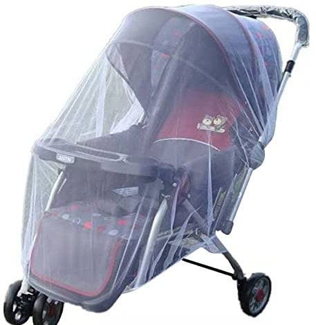 Cipliko - Set di 5 passeggini a rete per insetti per passeggini, protezione contro gli insetti per passeggino con doppia cerniera, coperta in rete estiva