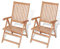 BULANED Verstellbare Gartenstühle 2 STK Hochlehner, Campingstühle, Lehnstühle, Wetterfest Stuhl, Garden Chair, Massivholz Teak