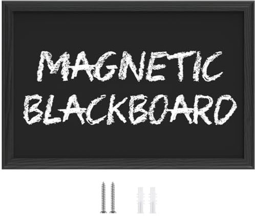 Okydoky Magnetische Kreidetafel mit Holzrahmen, Schreiben mit Kreide, Magnetsammelbrett,HB-BK-6090
