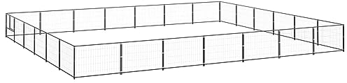 GuyAna Hundezwinger Schwarz 42 m² Stahl KatzenkäFig FüR Garten KaninchenkäFig