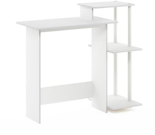Furinno Efficient Home Bureau pour D'ordinateur Portable, Blanc/Blanc