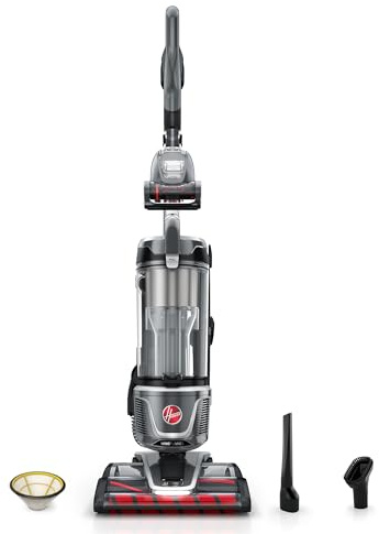 Hoover WindTunnel All-Terrain Dual Brush Roll Bagless Vacuum Cleaner, Corded Upright Vacuum, HEPA Media Filtration, Headlights, Swivel Steering, Corded Vacuum Cleaners for Home Use