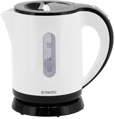 Mestic camping wasserkocher 0,8L MWC-100 schwarz-weiß