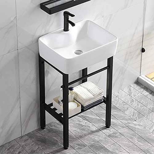 Lavello Freestanding Lavelli Cucina Domestica Lavandino Freestanding per Lavanderia, Lavabo per Lavanderia da Bagno, Lavello da Cucina in Ceramica con Set di assi per lavare con