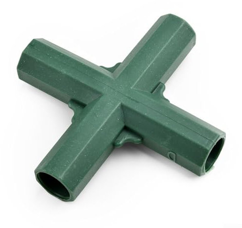16 mm Rohrverbinder, 4 Stück, Kunststoff, für Garten, Kletterpflanzen, Markisenverbindungen (4-Wege-Kreuz)