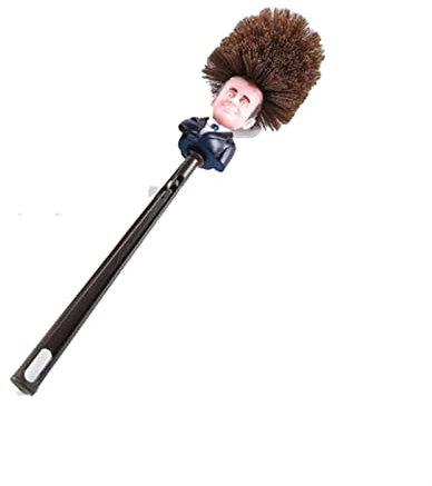 Brosse de toilette Emmanuel Macron Brosse WC Brosse de toilette France President Brosse de toilette drôle nettoyant pour toilettes (couleur : chocolat)