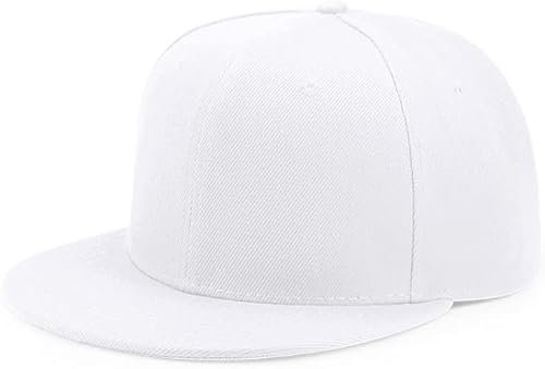 ASD Accessories Berretto da baseball con visiera piatta, cinturino regolabile, protezione solare, elegante cappello sportivo all'aperto, bianco, Taglia unica