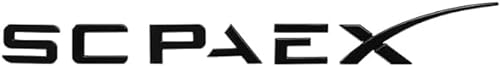 KABUTM Auto Logo Embleme Aufkleber für Tesla SPACEX, Auto-Abzeichen-Logo-Aufkleber, Karosserie-Abzeichen-Aufkleber, Auto Styling Dekoratives Zubehör,A