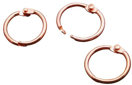 SPRINTIS Buchringe 14 mm, verkupfert, 100 Stück, Buchbinderinge(offen geliefert) für Buchbindereien oder zum Binden von Dokumenten &Lernmaterial