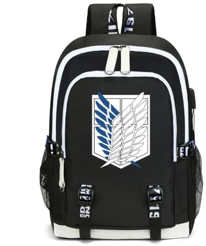 Anime AOT Cosplay Rucksack Canvas Schultasche Laptop Schultasche Bookbag