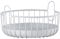 Zone Denmark Inu Korb zur Aufbewahrung, Kleiner Aufbewahrungskorb für Küche, Bad, Kinderzimmer, Home-Office, aus Metall, Durchm. 22 cm, Höhe 8 cm, Weichgrau (Soft Grey)
