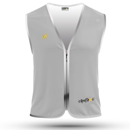 REEFLEXX Silver Glow – Die voll reflektierende Warnweste für Radfahrer, Jogger & Fußgänger! Maximale Sichtbarkeit trifft Design. Sicherheit & Stil in Einem! (Damenweste, XXL)