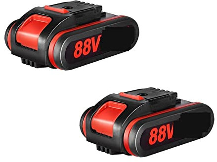 Tondeuse à Gazon, Batterie Lithium-ION Rechargeable 88VF1500mAh for clé à scie électrique scie Alternative sans Fil for 36VF 48VF ​​88VF(2PCS Battery)