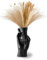 HdjjLtor Keramik Vase Für Dekoration, Blumenvase Für Wohnkultur, Vase Für Pampasgras Deko Nordic Für Wohnzimmer Hochzeit Abendessen Tisch,Schwarz