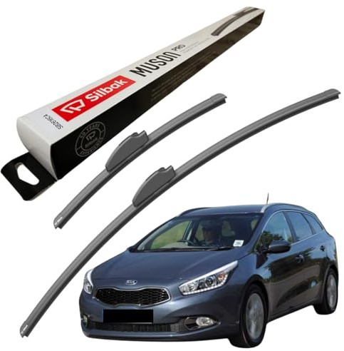 Silbak Windscreen Wipers, for KIA CEE'D SPORTY WAGON (2012-2018) Front Wiper Blades, 650mm/350mm