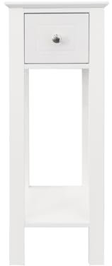 woodluv Bedside Storage Unit, Slimline Tall Telephone Table, Bedside Cabinet, Hallway Entryway Furniture, Freestanding Night Stand, Bedroom Side-table, Slimline Storage For Home - White