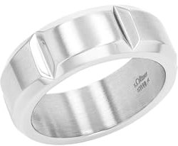 s.Oliver Ring Edelstahl Herren Ringe, Silber, Kommt in Schmuck Geschenk Box, 2039745