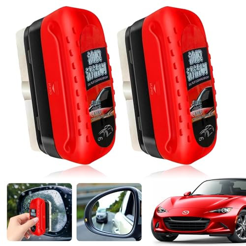 2 Stück Ölfilmreiniger, Windshield Cleaning Brush, Oil Film Brush 2.0, Ölfilmentferner Autoglas, Ölfilm-Reinigungsbürste, Ölfilm-Pinsel, Ölfilm-Entferner für Windschutzscheiben