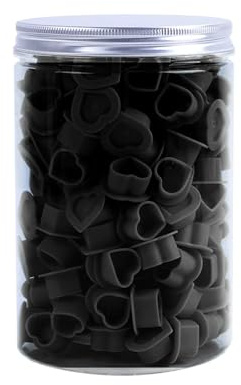 200Pcs Heart Ink Caps with Base Silicone Disposable Pots Tattoo Pigment Cup for Tattooing Supplies