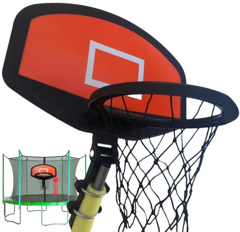 Basketball-Hoop Trampolin - Langlebiger Kinder-Sprungzielring, kompaktes internes Resolin-Netz | Outdoor Dunk Hoop, verstellbarer Basketballständer, Sportziel