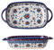 Hintyne Cazuelas para Horno Fuente Rectangular de cerámica para Hornear de 23 x 13 x 5 cm con Asas Resistente al Calor para Tartas cazuelas y Tapas.