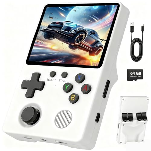 Retro Konsole Handheld mit über 20.000 Spielen – Tragbare 3,5 Zoll IPS Gaming Konsole, Linux System, Portable Spielkonsole für nostalgische Gamer, Familie & Freunde (G50)