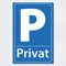 Hochwertiges Schild aus Alu-Dibond mit UV-Schutzlackierung  PRIVATPARKPLATZ  200 x 300 mm rechteckig | Parkverbot | Parken Verboten | Hinweisschild blau weiß mit Lochbohrung