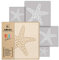 NAKLEO Wiederverwendbare Kunststoff Schablonen Malen Kinder, 5 Stück Set 9x9 bis 34x34cm Seestern Meer Tier, Kinderzimmer Malvorlage Raumdekoration, Basteln DIY Wand Möbel