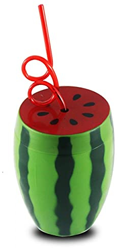 Hogar y Mas Vaso SANDÍA Tapa Y Pajita 14CM