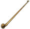 Corrimano vintage in bronzo per scale interne ed esterne, corrimano fissato al muro, tubo in ferro battuto che conduce direttamente alla porta delle scale, alla casa o all'ingresso della cantina