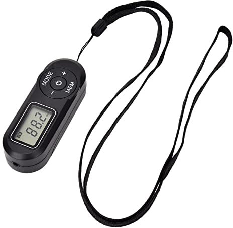 Gereton Radio FM Portátil, Estéreo Digital de Bolsillo, con Indicador de Encendido y Auriculares, Pequeña para Trotar, Caminar y Viajar, Negro