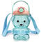 AMOBON Kawaii Bear Water Bottle with Straw and Strap, Cute Water Bottles for Kids, Portable Leakproof BPA-free Drinking Cups for Girls Women Sports Camping Picnic Hiking Travel (Green)