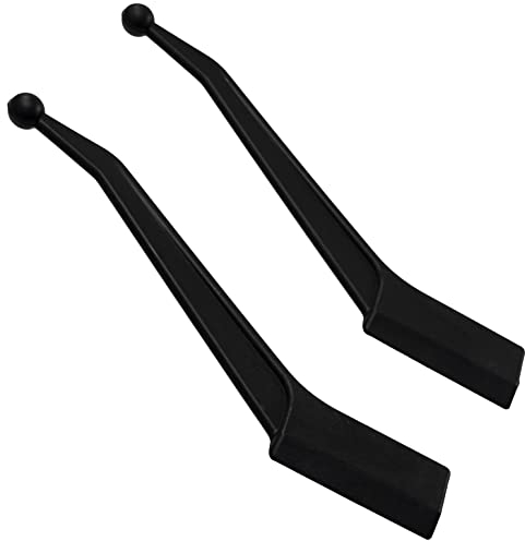 AERZETIX - C59617 - Lot de 2 Spatules à joint de carrelage 117x38 mm - en plastique - pour jointoiement réparation outillage faïence rénovation décoration salle de bain WC cuisine - couleur noir