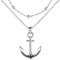 REIOT Anker Kette Damen 925 Sterling Silber Doppel Layered Halskette, Valentinstag Muttertag Geburtstag Geschenk, verstellbar 45+5cm