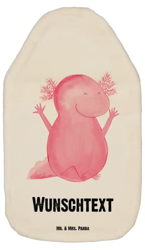 Mr. & Mrs. Panda Personalisierte Wärmflasche Axolotl Hurra - Weiß