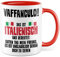 Vaffanculo Tasse lustige Kaffeetasse mit Spruch italienisch Kaffee-Becher Italienerin Witz Vaffanculo Geschenkidee Italiener Italienerin Geschenk Deutsch-Italienisch Sarkasmus (Weiß/Rot)