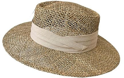 BEABAG Chapeau de Soleil Chapeau De Paille pour Femmes Dames Luxe De Luxe Chapeau Mode Protection du Soleil Protection De Plage De Plage De Plage
