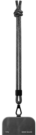 Native Union City Grip – Verstellbarer und abnehmbarer universeller Handgelenk-Telefonriemen – Kompatibel mit den meisten Smartphones – Hergestellt aus 100% recyceltem Polyester (Schwarz)