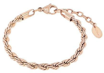 s.Oliver Armband Edelstahl Damen Armschmuck, 17+3 cm, Roségold, Kommt in Schmuck Geschenk Box, 2038847