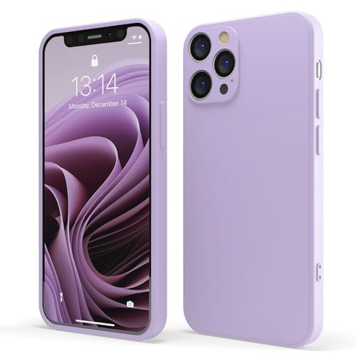 Red Ember Coque de protection antichoc pour iPhone, ultra fine en silicone liquide avec finition mate et doublure en microfibre douce anti-rayures (violet, iPhone 12 Pro)