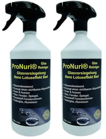 2x 1 L PN Glasreiniger Glasversiegelung Nano Lotuseffekt Nano Spiegel Bad Auto