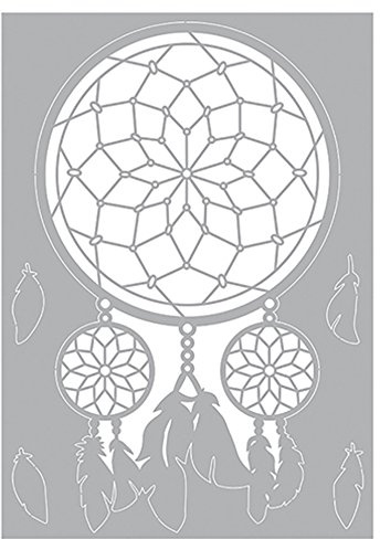 efco 9320948 Stencil, Traumfänger Stencil, Kunststoff, Weiß, 29, 7 x 21 x 0, 1 cm