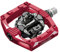 Funn Ripper Mountain Bike Clipless Pedals, Rocker Clip/Federbelasteter Einrastmechanismus, Kompatibel mit SPD Cleats, 9/16 CrMo Achse Fahrradpedale für MTB/Gravel Cycling (Rot)