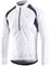 ARSUXEO Cycling Jersey Mens Long Sleeve Mountain Bike Jersey Half Zipper Cycling Top Clothing 6031 White M