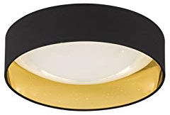 Fischer & Honsel Deckenleuchte Sete 1x HV-LED 22,0 Watt, schwarz, 3 Stufen Dimmer, 20308, 40 x 40 x 10 cm (LxBxH)