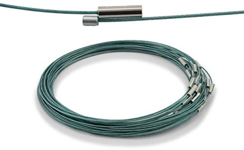 WEBandBUY 1 Halsreif aus Edelstahl Magnetverschluss Länge ca. 43 cm Farbe: Petrol