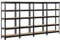 Yaheetech 4PCS Heavy Duty Black 5 Tier Garage Shed Storage Shelves Shelving Units Metal Boltless Industrial Racking, 150cm x 70cm x 30cm