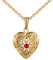 MicLee Damen Kette Edelstahl Foto Medaillon Photo Bilder Amulett Rot Zirkonia Silber/Rosegold/Gold Herzanhänger Halskette mit Geschenkbox Grußkarte für Mutter Tochter
