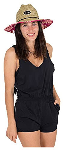 Hurley Damen W Coastal Tank Romper Freizeitkleid, Schwarz, M EU