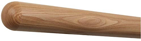 TIBU Esche Treppe Wand Handlauf/Geländer/Rundholz/Stange/Griff lackiert 42 mm ohne Handlaufhalter, Länge 1200 mm / 120 cm / 1,2 m und Enden Halbkugel gefräst